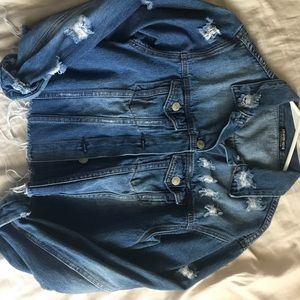 Cropped jean jacket